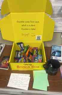 Snacks and cards